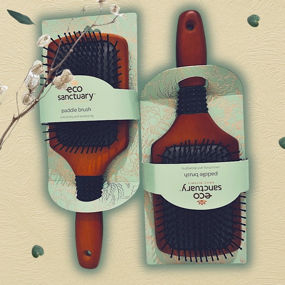 Eco Sanctuary Make Up Brush 10pc Set Bamboo Handles Powder Bronzer Concealer Eye - Picture 14 of 16